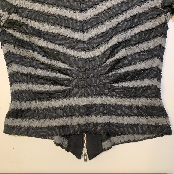 💗 HOST PICK 💗 Joseph Ribkoff Faux Leather and Grey/Black Stretchy Jacket - Picture 12 of 16